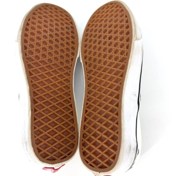 Vans Classic Checkerboard Slip On Shoes Black Natural Size Men's 7.5 Women's 9 - Picture 8 of 9